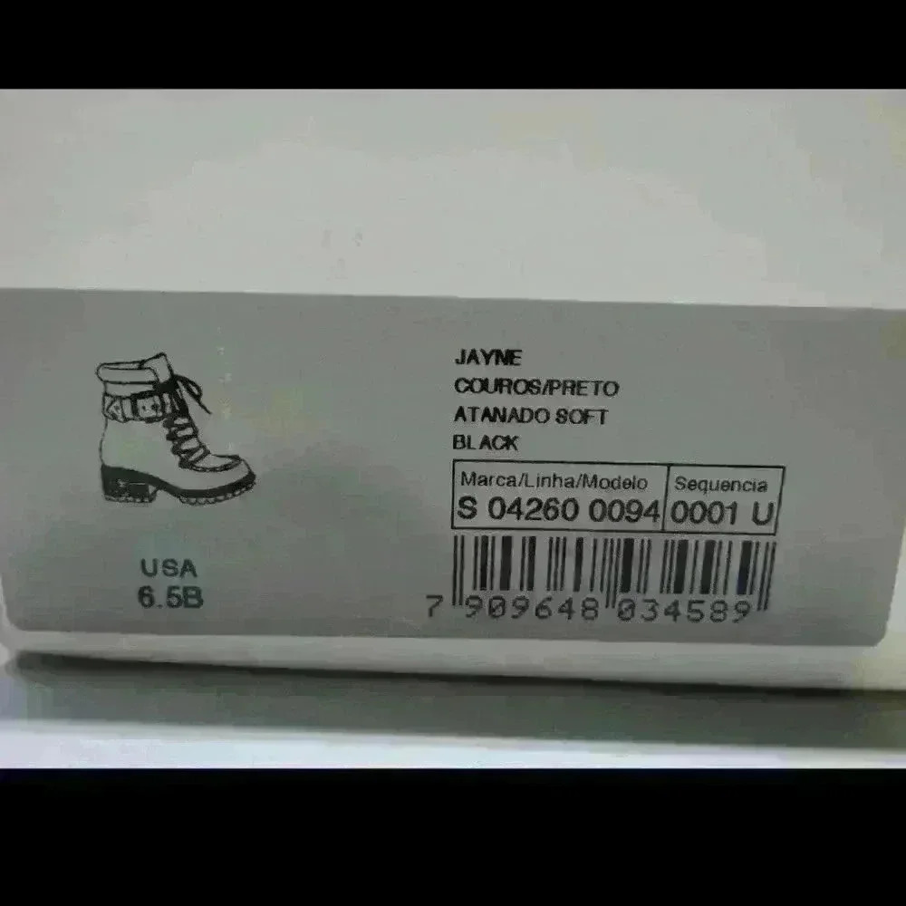 Schutz Women's US 6.5 B Jayne Soft Lightweight Leather Combat Boots Black - Picture 10 of 10